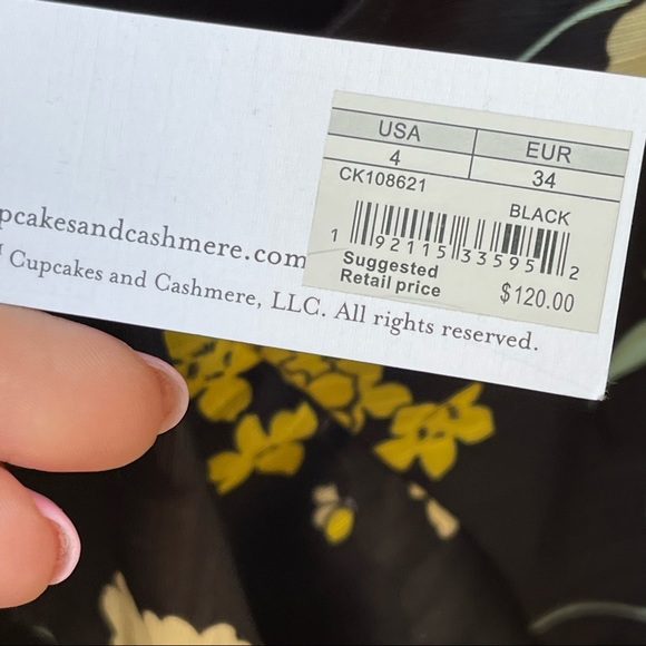 Cupcakes and Cashmere  Size 4 Ariadne Slub Chiffon Asymmetric Dress with Ruffle - Picture 6 of 9